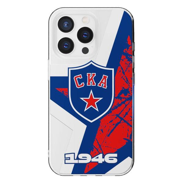 Чехол Mcover для iPhone 15 Pro Max, СКА: Эмблема клуба ver.2