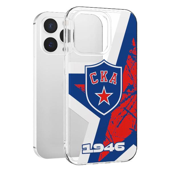 Чехол Mcover для iPhone 15 Pro Max, СКА: Эмблема клуба ver.2