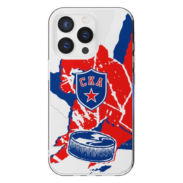 Чехол Mcover для iPhone 15 Pro Max, СКА: Шайба ver.1