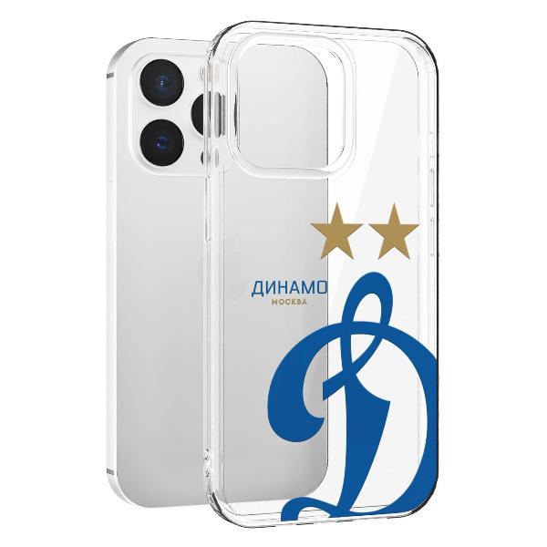 Чехол Mcover для iPhone 15 Pro Max, Динамо - Эмблема клуба