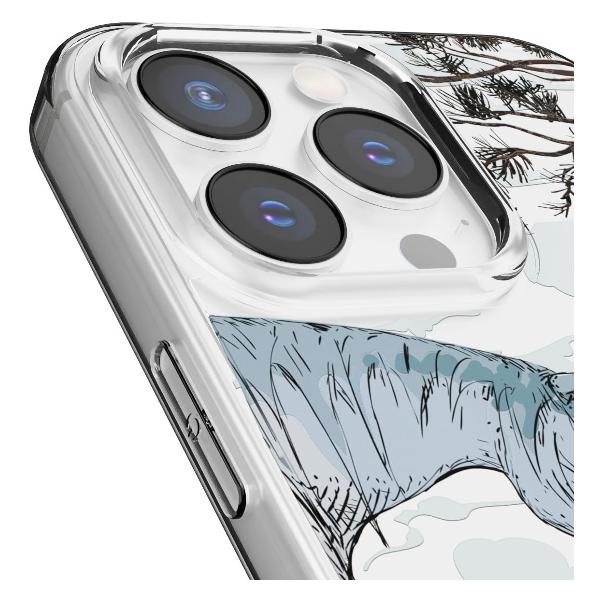 Чехол Mcover для iPhone 15 Pro Max, Ежик в тумане и лошадка