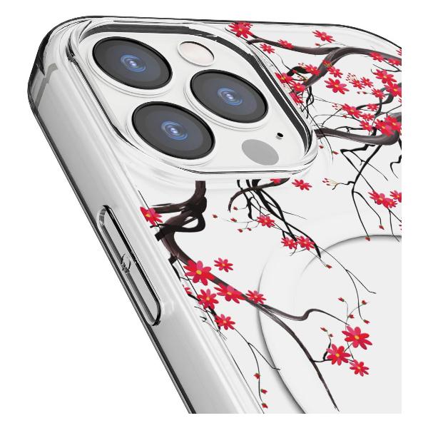Чехол Mcover для iPhone 12 Pro Max, с MagSafe, Сакура цветущая