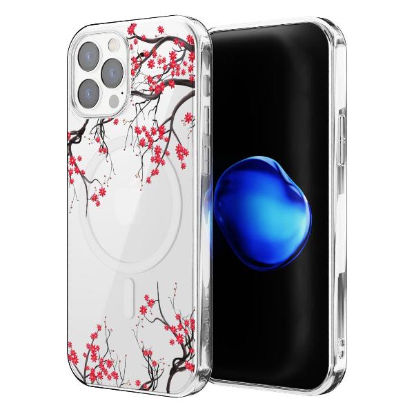 Чехол Mcover для iPhone 12 Pro Max, с MagSafe, Сакура цветущая