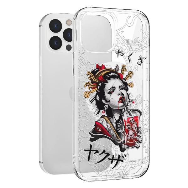 Чехол Mcover для iPhone 12 Pro Max, с MagSafe, Гейша, аниме