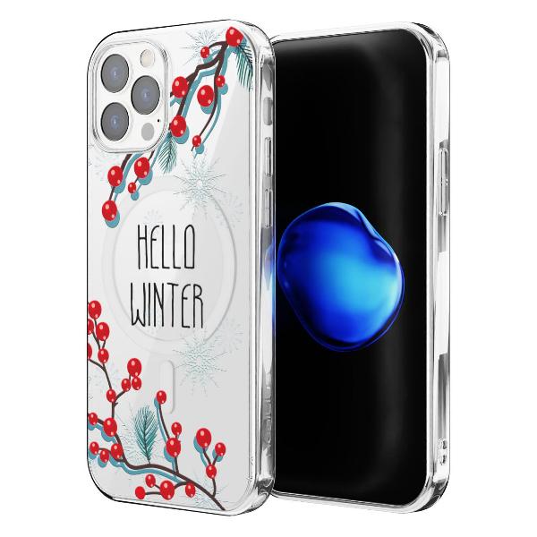 Чехол Mcover для iPhone 12 Pro Max, с MagSafe, Привет, Зима