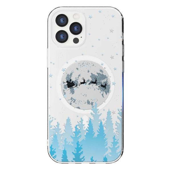 Чехол Mcover для iPhone 12 Pro Max, с MagSafe, Олени Санты
