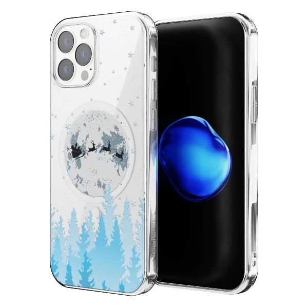 Чехол Mcover для iPhone 12 Pro Max, с MagSafe, Олени Санты