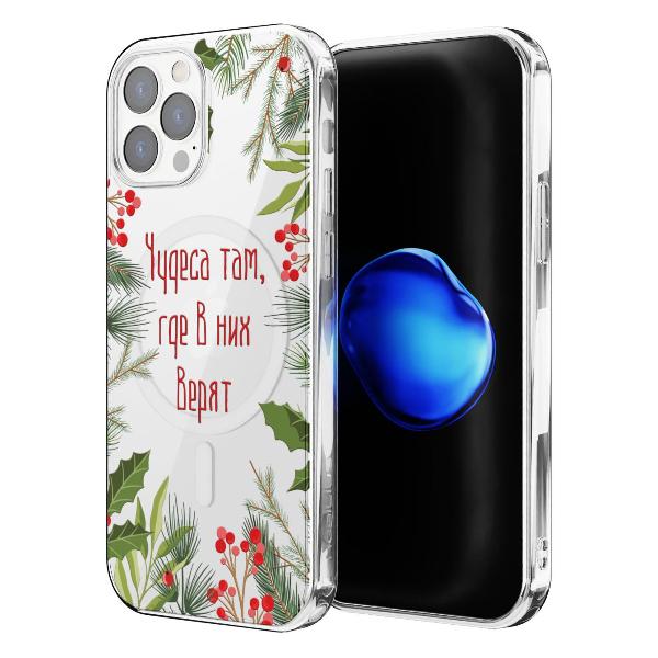 Чехол Mcover для iPhone 12 Pro Max, с MagSafe, Рождество