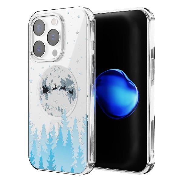 Чехол Mcover для iPhone 14 Pro, с MagSafe, Олени Санты