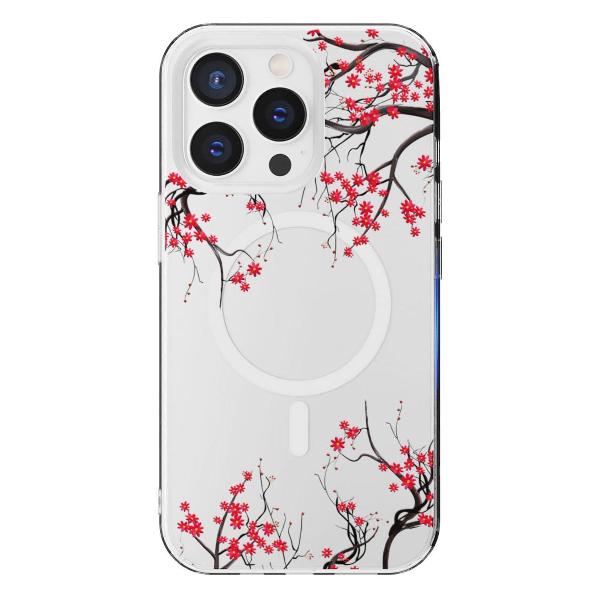 Чехол Mcover для iPhone 14 Pro Max с MagSafe, Сакура цветущая