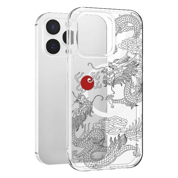 Чехол Mcover для iPhone 14 Pro Max с MagSafe, Японский дракон