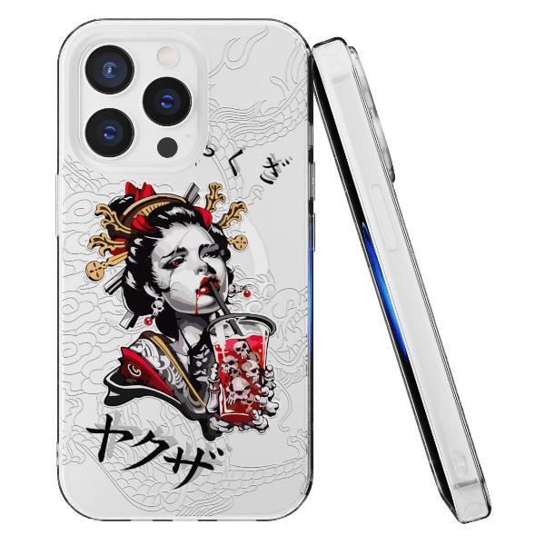 Чехол Mcover для iPhone 14 Pro Max с MagSafe, Гейша, аниме