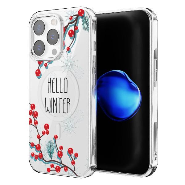 Чехол Mcover для iPhone 14 Pro Max с MagSafe, Привет, Зима