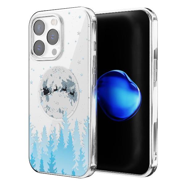 Чехол Mcover для iPhone 14 Pro Max с MagSafe, Олени Санты