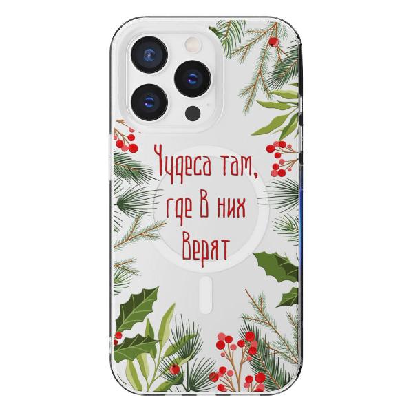 Чехол Mcover для iPhone 14 Pro Max с MagSafe, Рождество