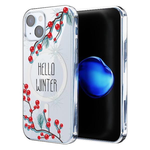 Чехол Mcover для iPhone 15, с MagSafe, Привет, Зима