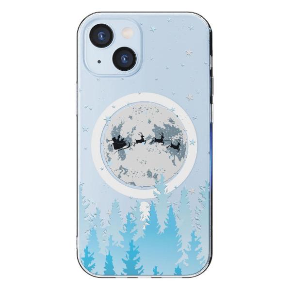 Чехол Mcover для iPhone 15, с MagSafe, Олени Санты