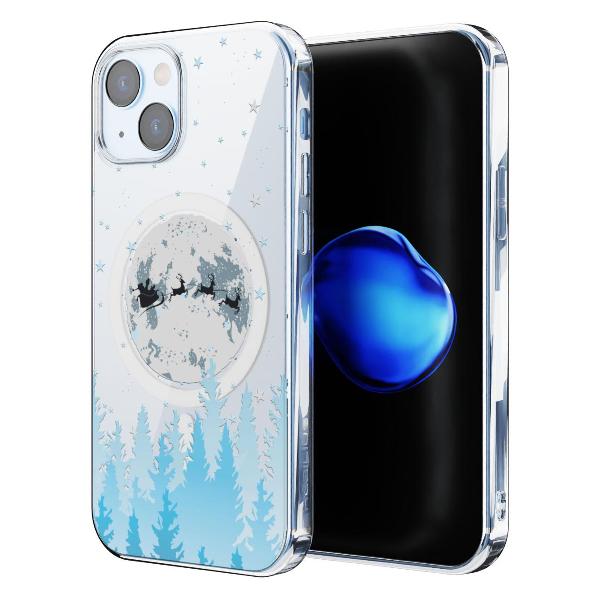 Чехол Mcover для iPhone 15, с MagSafe, Олени Санты