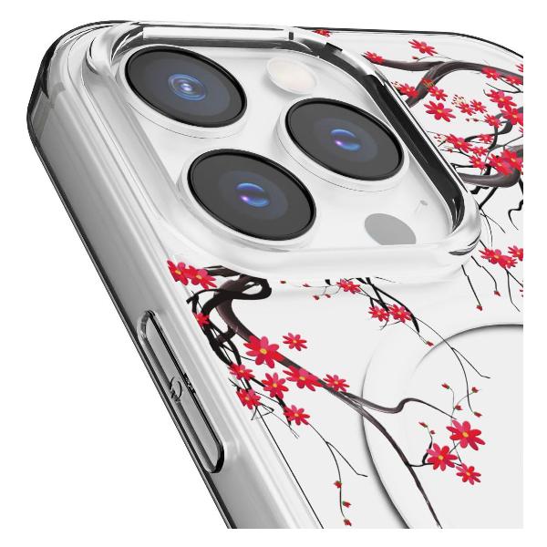 Чехол Mcover для iPhone 15 Pro Max, с MagSafe,Сакура цветущая