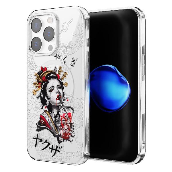 Чехол Mcover для iPhone 15 Pro Max, с MagSafe, Гейша, аниме