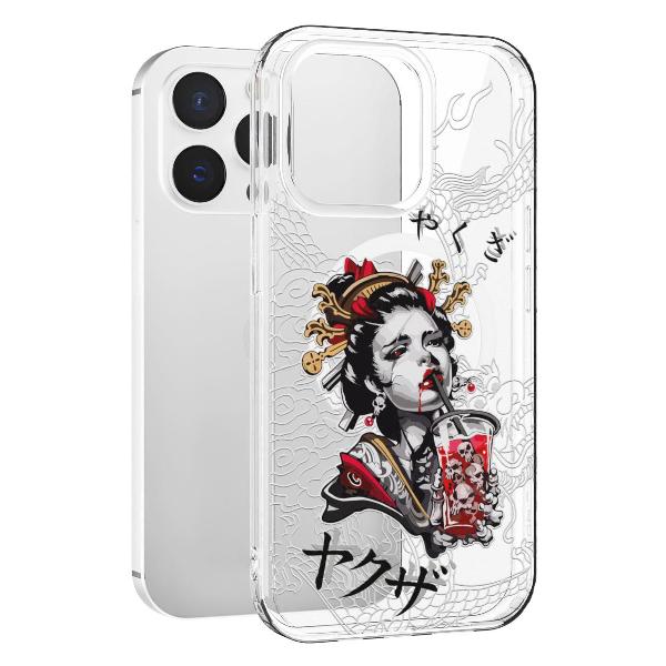 Чехол Mcover для iPhone 15 Pro Max, с MagSafe, Гейша, аниме
