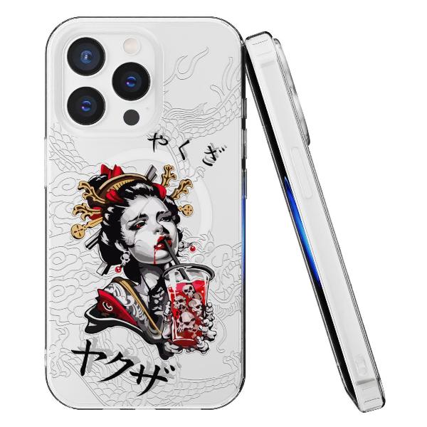 Чехол Mcover для iPhone 15 Pro Max, с MagSafe, Гейша, аниме