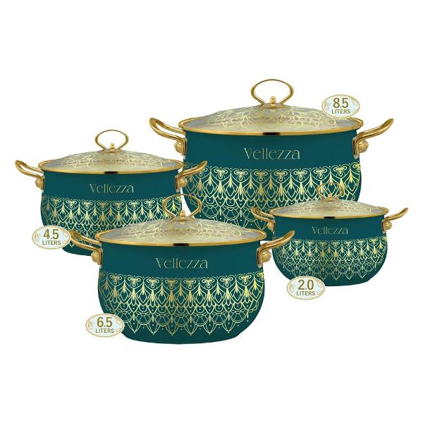 Набор кастрюль VELLEZZA VZ-1004GR