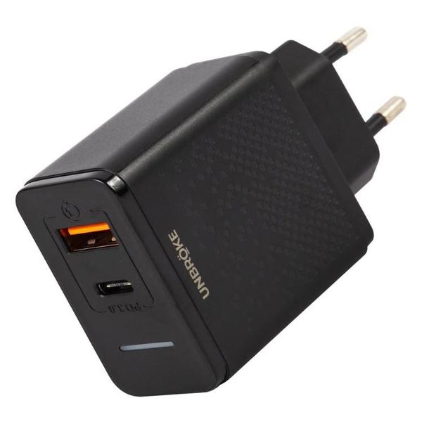 Сетевое зарядное устройство нет бренда Unbroke UN-1 черное