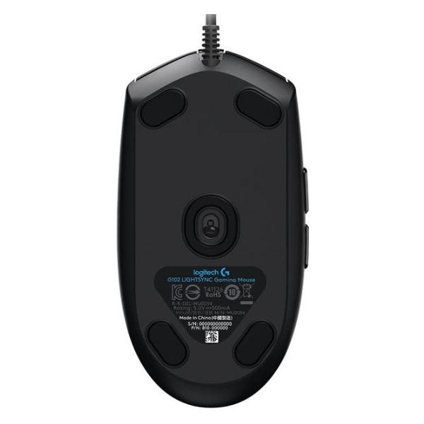 Игровая мышь Logitech G102 Lightsync черный