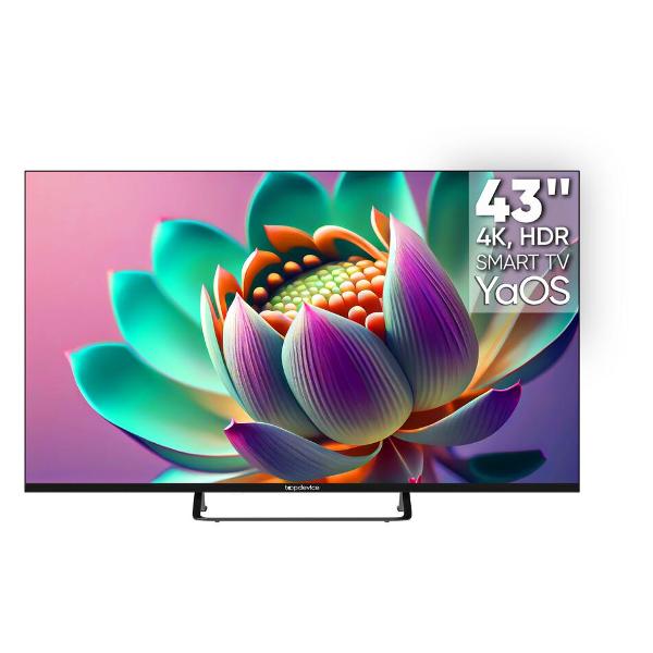 Телевизор TopDevice 43" 4K ULTRA HD, Smart TV YaOS