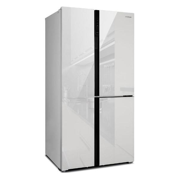 Холодильник (Side-by-Side) Hyundai CS6073FV White Glass