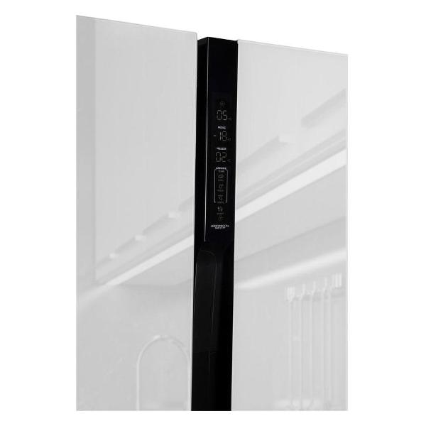 Холодильник (Side-by-Side) Hyundai CS6073FV White Glass