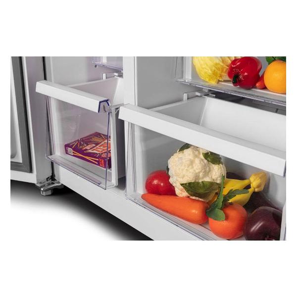 Холодильник (Side-by-Side) Hyundai CS6073FV White Glass