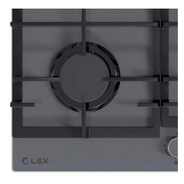 Встраиваемая газовая панель независимая LEX GVG 642A GR серая