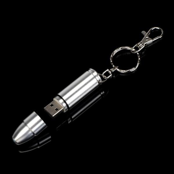 Флэш диск USB нет бренда E 297 S пуля 16ГБ USB2.0 серебристая