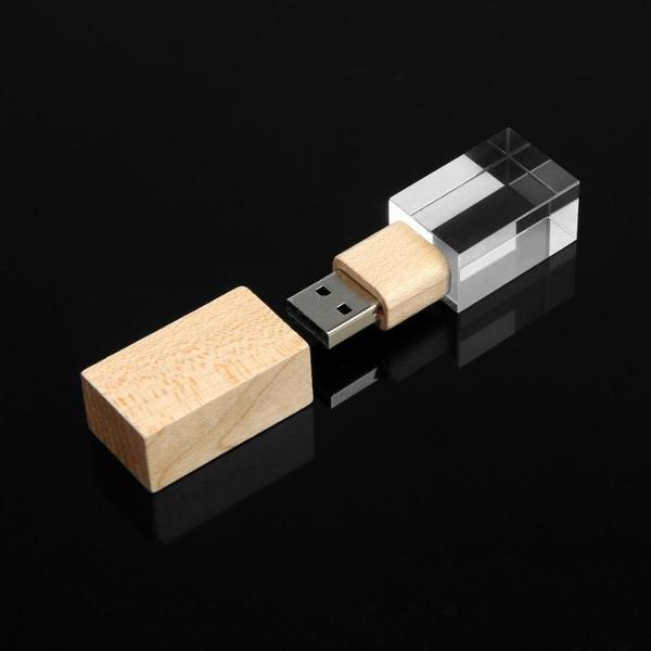 Флэш диск USB нет бренда E 310 Wood BL 32ГБ USB2.0 кристалл в дереве