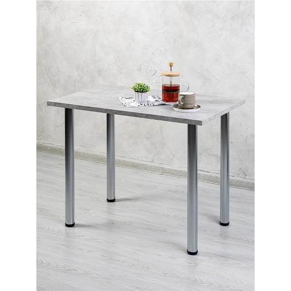 Стол обеденный Gastrorag 900х600х26&nbsp;бетон хром