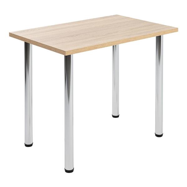 Стол обеденный Gastrorag 900х600х26&nbsp;дуб&nbsp;сонома хром