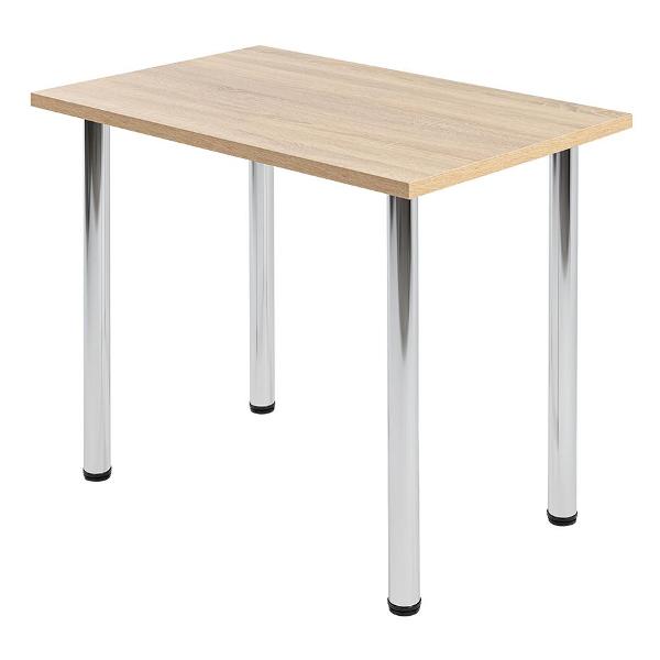 Стол обеденный Gastrorag 900х600х26&nbsp;дуб&nbsp;сонома хром