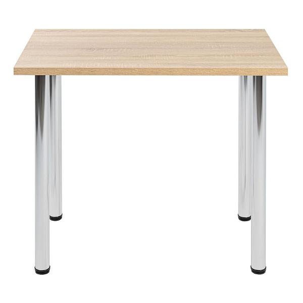 Стол обеденный Gastrorag 900х600х26&nbsp;дуб&nbsp;сонома хром