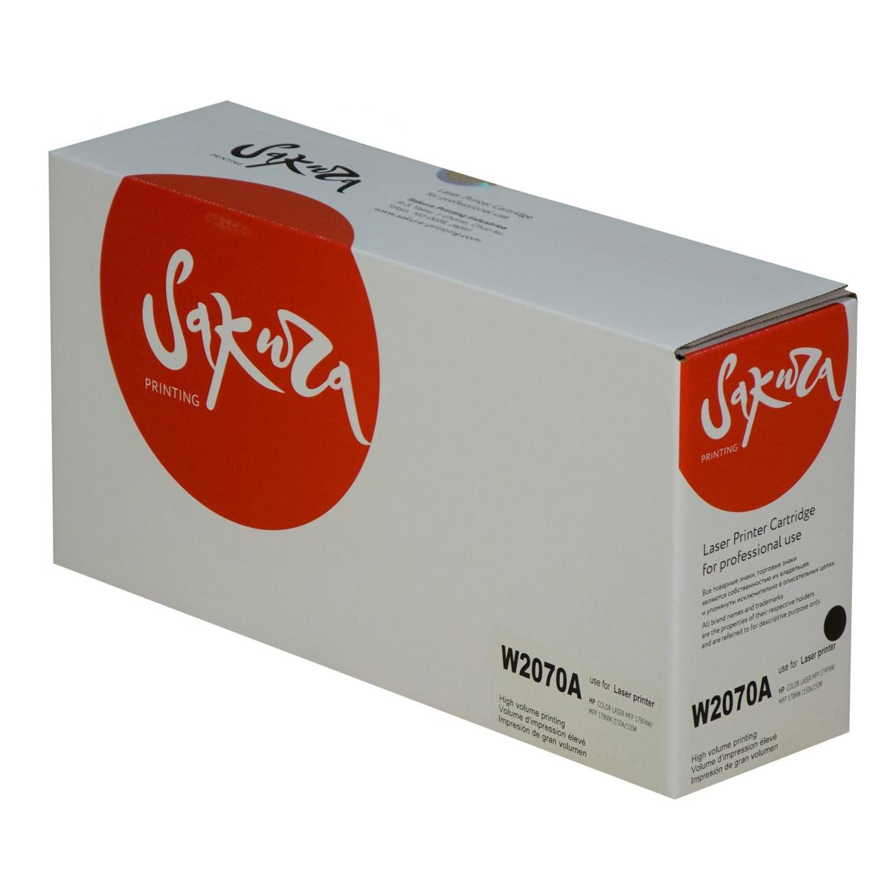 Картридж Sakura W2070A (117A) для HP черный 1000к
