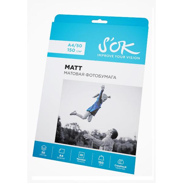 Фотобумага для принтера S'ok SA4150050M-PE