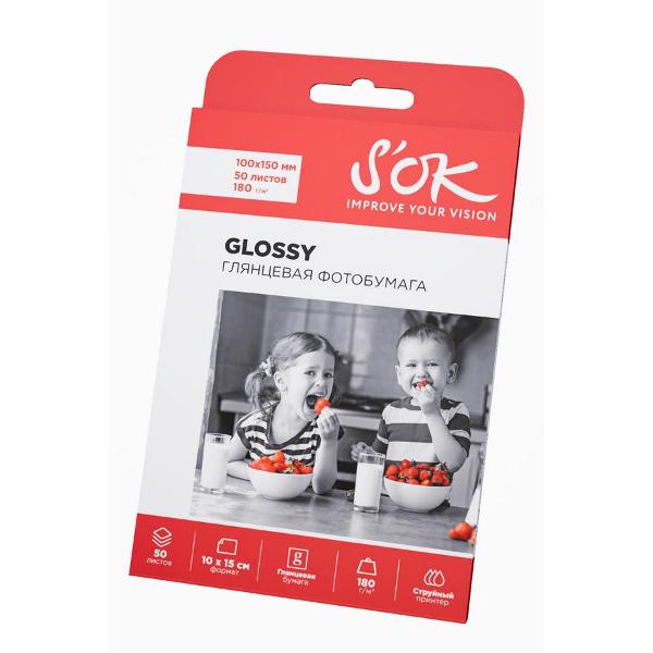 Фотобумага для принтера S'ok SA6180050G4R