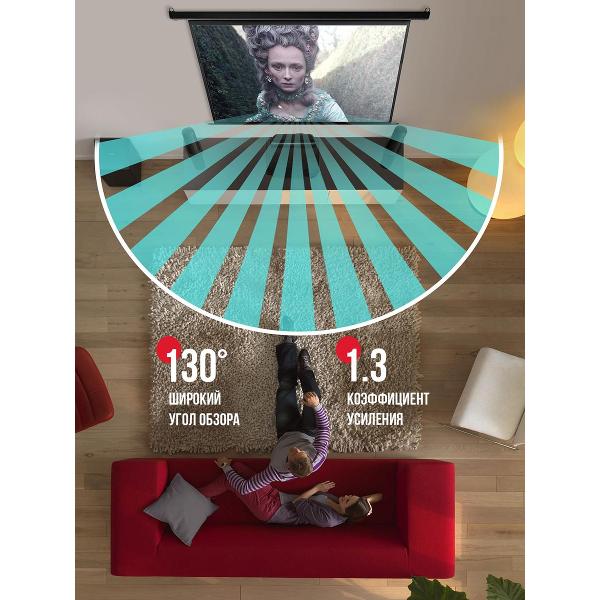 Экран для видеопроектора S'ok SGPSMS-353x221UHD