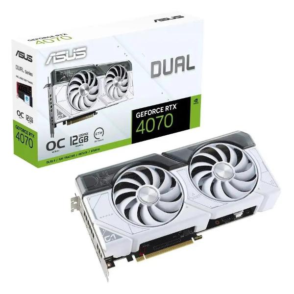 Видеокарта ASUS GeForce RTX 4070 SUPER White Dual OC Edition (DUAL-RTX4070S-O12G-WHITE)