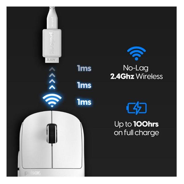 Игровая мышь Pulsar X2 H Wireless Size 2 белый