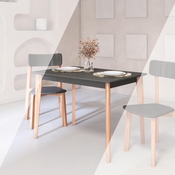 Стол обеденный Skyland LYKKE TS-110 Антрацит/Бук 110х70х75