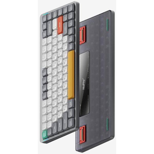 Клавиатура беспроводная Nuphy QMK, AIR75v2, Lunar Gray, RGB, Hot Swap, Cowberry Switch (AIR75v2-LG-24)