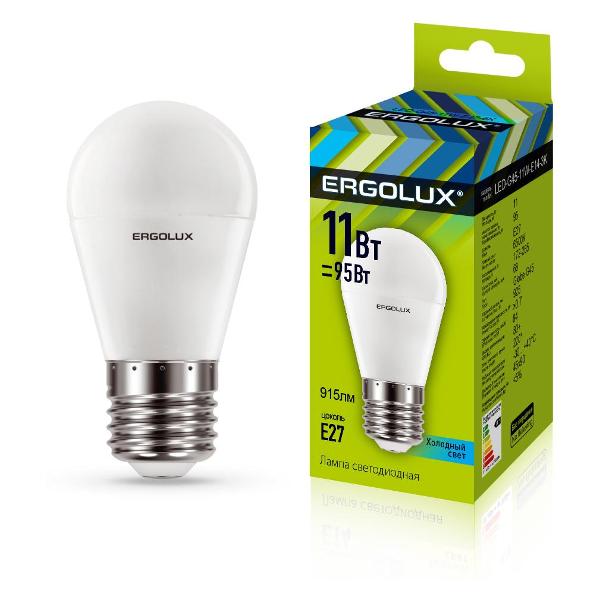 Лампа Ergolux LED-G45-11W-E27-4K (10 шт.)