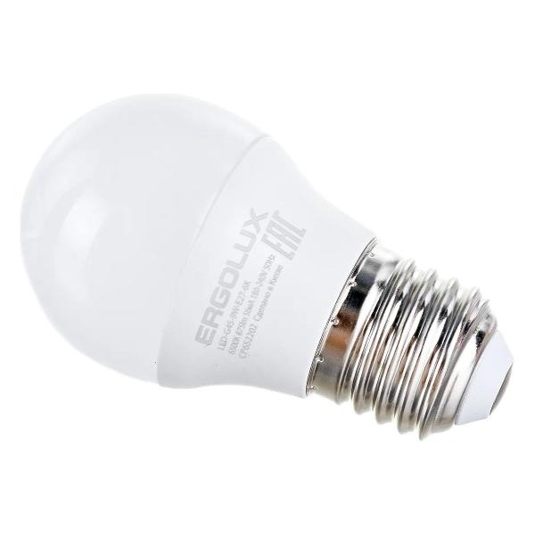 Лампочка Ergolux LED-G45-9W-E27-6K (10 шт.)
